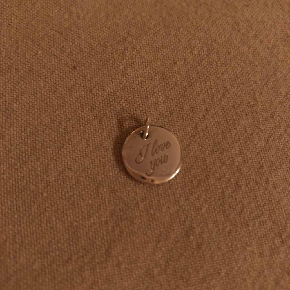 Tiffany and Co sterling silver I love you pendant